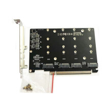 PCIe 4.0 X16 HåRddiskadapterkort 4 NVMe M.2 SSD Array Card Multifunktionell BekväM VROC-Kortplatskortadapter