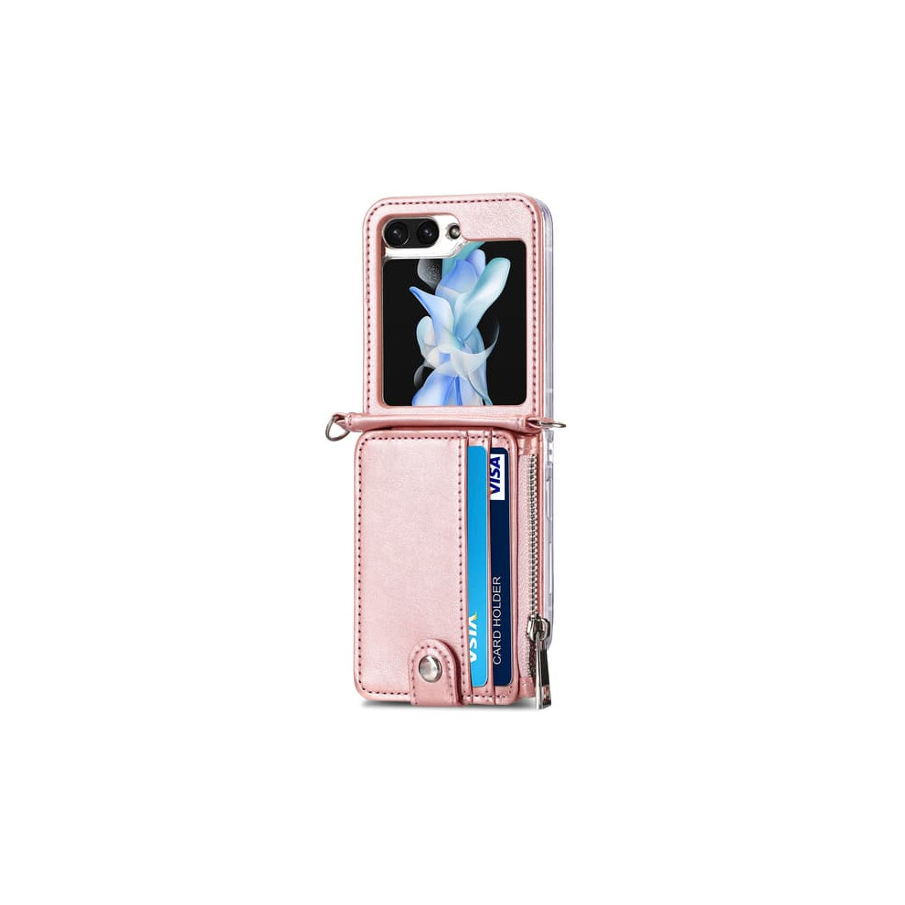Samsung Galaxy Z Flip 5 Retro Pu Leather Wallet Case With 962029255383