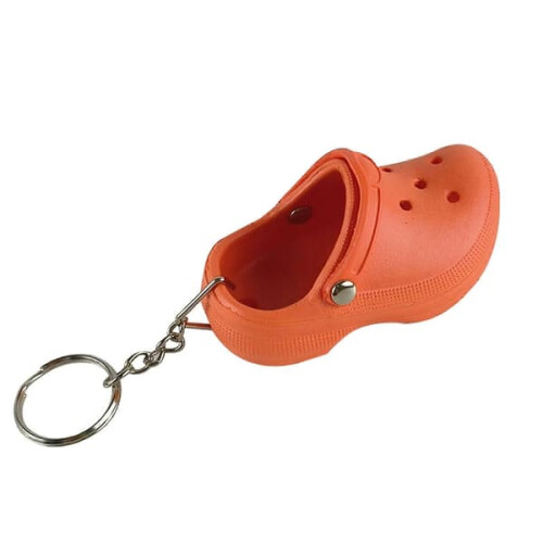 Chaveiro mini Crocs, 100% novo, na cor laranja.