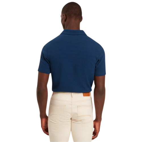 Ted Baker (S, Dark Blue) Ted Baker Mens Textured Collared Polo Shirt 1
