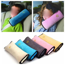 Car Seat Shoulder Pad and Headrest Cushion Blue One Size