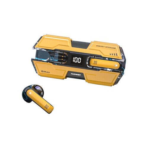 Qnjujn Mechanical Wind Bluetooth Headset Yellow 1