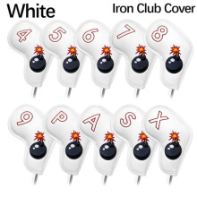 Golf Club Head Cover White Iron Wood Cover