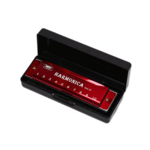 10-hole harmonica red beginner musical instrument