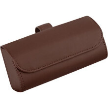 Car Sunglasses Holder Clip Case Brown
