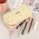Pink checkered pencil case with bow 1 pack 3