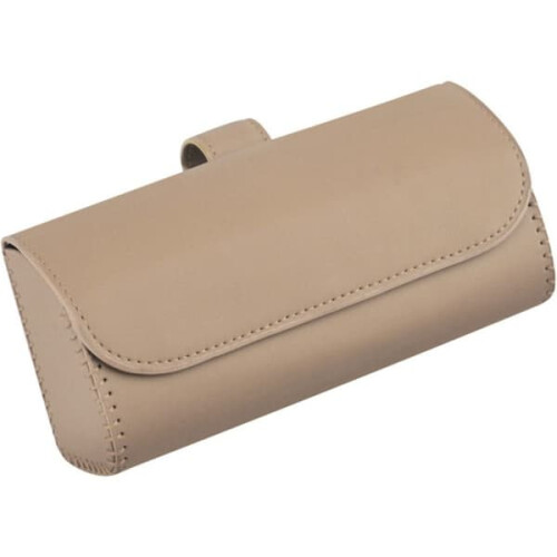 Car Sunglasses Holder Case Beige