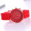 Quartz wristwatch red electronic watch 1 piece 1