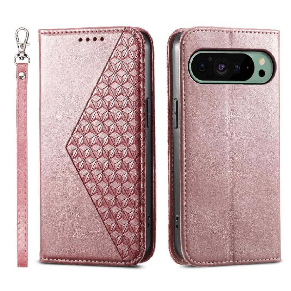 Flip Case For Google Pixel 9 Rhombus Wallet Stand With Hand 971050040660