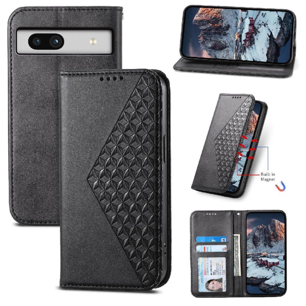 Flip Case For Google Pixel 7A Rhombus Wallet Stand With 971050040684