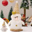 Plush Christmas Tree Ornaments White Gold 6pcs 1