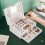 Kiplyki Jewelry Box with Lock and Mirror 2-Layer 2