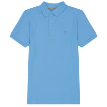 (14-15 Years, Breezy Blue) Farah Boys Bugsworth Embroidered Short-Sleeved Polo Shirt