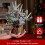 Small artificial Christmas tree with ornaments, silver 8