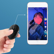 lulshou Bluetooth-Fernbedienung mit Selbstauslöser, Umblätterfunktion, Liker, Direktübertragung, kompatibel mit mehreren Systemen, Stummschalttaste