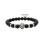 TUOBARR Sort Matteret Sten Armbånd 8mm 1
