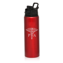 Gourde de sport en aluminium rouge 740 ml (25 oz)