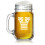 gloine Mason jar16oz monagram bratach Mheiriceá V 1