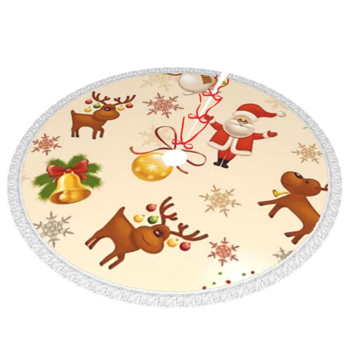 Christmas Tree Skirt 48 Inch Rustic Holiday Decor 1