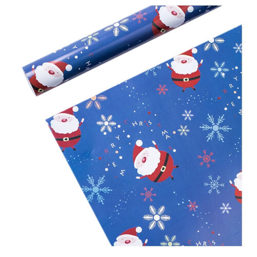 Christmas Wrapping Paper Santa Pattern Single-Sided 5 pcs 1