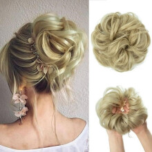 Extensiones de coleta TESOON de cabello humano, postizos para mujer de cabello humano real, extensiones rizadas, postizo para moño despeinado