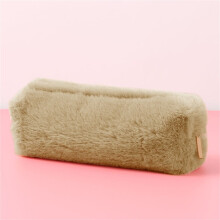 Large Pencil Case with Zipper Fleecy Hairball Design 1 Pack