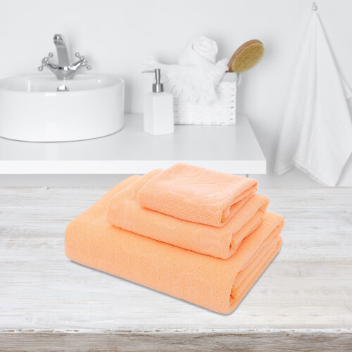 Ensemble de serviettes de bain en polyester 3 pièces, séchage rapide et absorbantes 1