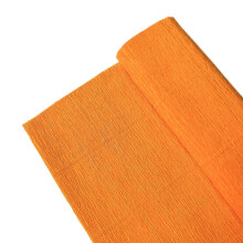Orange crepe paper roll 250 x 25 cm