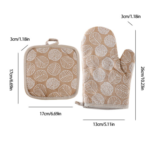 Oven Mitts Geometric Heat Resistant 2 Pcs 2