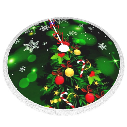 Christmas Tree Skirt 36 Inch Rustic Holiday Decor 2