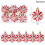 Christmas Tree Pendant Red Star Snowflake Ornament 6pcs 5