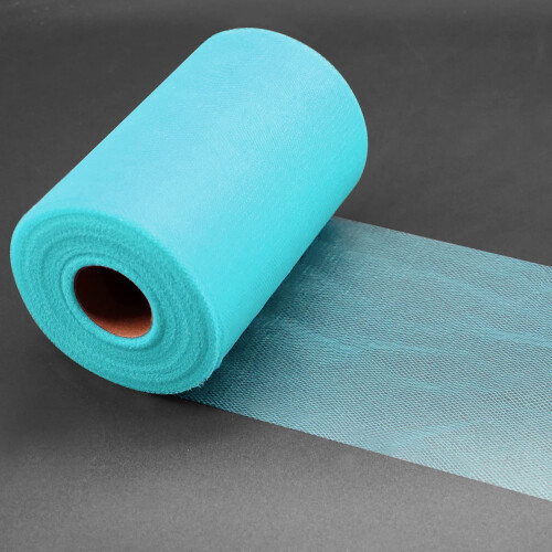 Water Blue Tulle Fabric Roll 10m x 15cm 2
