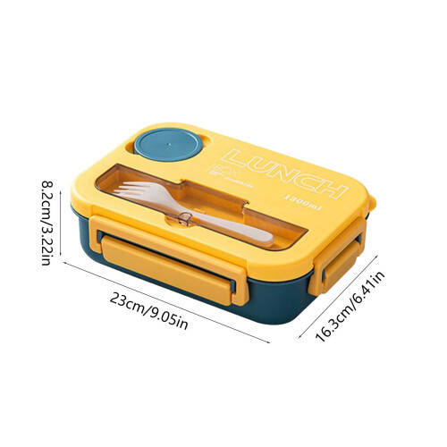 Bento Box Leakproof 4-Compartment Food-Grade Plastic 2