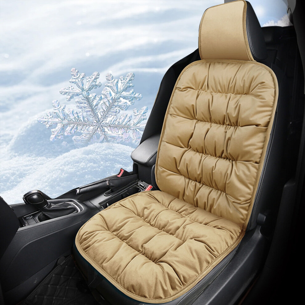 Car Seat Cushion With Back Thick Plush Warm Non-Slip Cover 972745906339