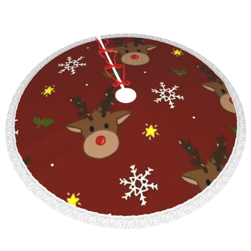 Christmas Tree Skirt 48 Inch Rustic Holiday Decor 2