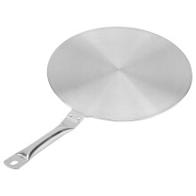 Placa difusora de calor Aigend, 20 cm, acero inoxidable, compatible con cocinas de gas, eléctricas y de inducción, mango resistente al calor.