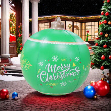 Boule de Noël gonflable décorative de 61 cm (24 pouces) en PVC pour l'extérieur