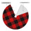 Christmas tree skirt plaid 48 inch thick rustic holiday 4