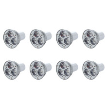 8X GU10 LAMP LIGHT BULB Has 3 LED WARM WHITE 3W 5W 12V