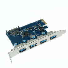PCIe-naar-4-poorts USB3.0 PCI-e-adapter PCI Express USB3.0 4-poorts HUB 5.0Gbps 19-pins FL1100-set Ondersteunt WIN10/WIN8