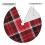 Christmas tree skirt plaid 48 inch thick rustic holiday 4