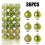 Mini Christmas Baubles Army Green Plastic 36 pcs 2