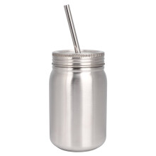 Nerezový pohár na vodu 700 ml so slamkou