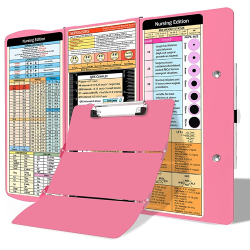 Bloc-notes pliable SKYCARPER pour soins infirmiers avec aide-mémoire