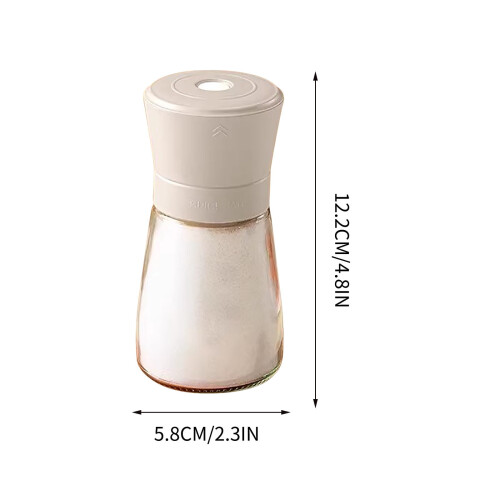 Glass Salt and Pepper Shaker with Adjustable Grinder 2