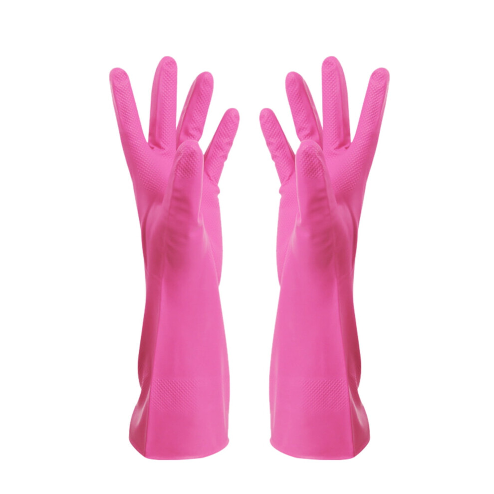 Rubber Dishwashing Gloves Long Warm Kitchen Cleaning Gloves