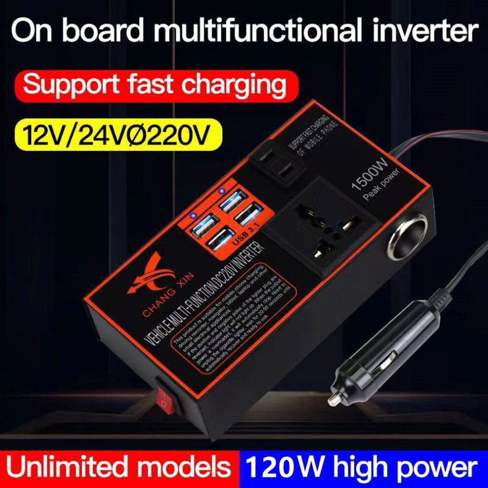 Sunfex 1500W Power Inverter 12V/24V To 110V/220V 900881766876