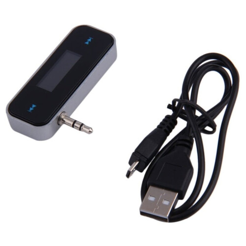 FM audio transmitter for car with 3.5mm jack and LCD display 2