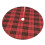 Christmas Tree Skirt Plaid 48 Inch Thick Rustic Decor 3
