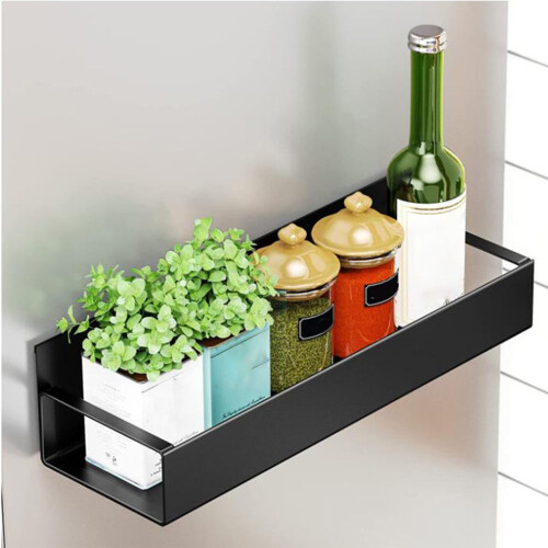 Magnetic Spice Rack Organizer for Fridge and Oven Black 1 1